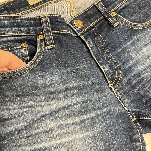 ADRIANO GOLDSCMEIED Stilt Roll-Up Cigarette Distressed Classic Wash Jeans SZ 29R - Picture 10 of 16